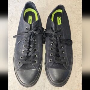 Converse Men's Black Canvas Sneakers with Neon Accents
